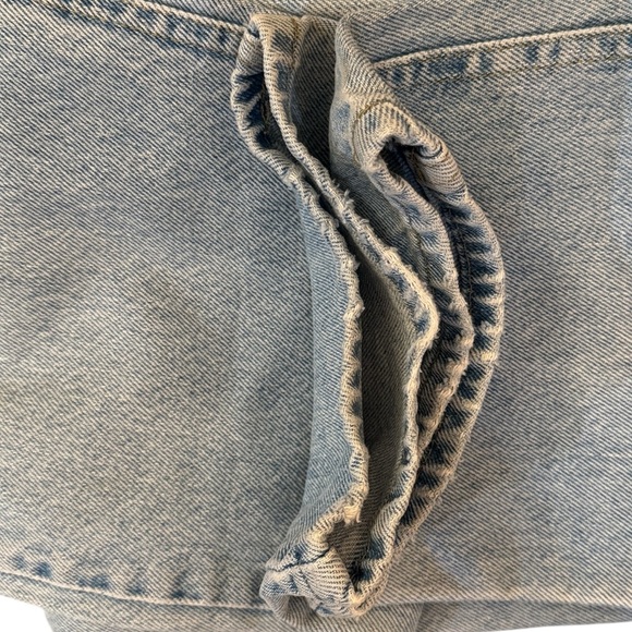 VTG 80s/90s Lee Straight Leg Jeans High Rise Faded Distressed Light Blue 32x31 - Picture 10 of 14